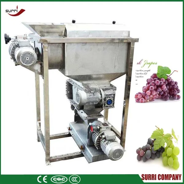 Grape Crusher Machine To Remove The Grape Stem And Crush The Grape