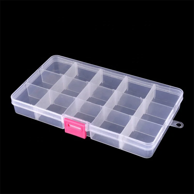 Divided Fishing Gear Accessory Button Storage Box,Transparent And ...