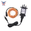 Newest Christmas Tree Decoration Using Copper Wire Led String Lights Outdoor UK Adapter Lights String Waterproof Wam White