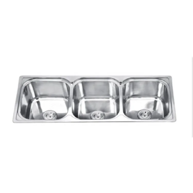 316 Stainless Steel Triple Bowl Kitchen Sink For Hotel 316 Stainless Steel Triple Bowl Kitchen