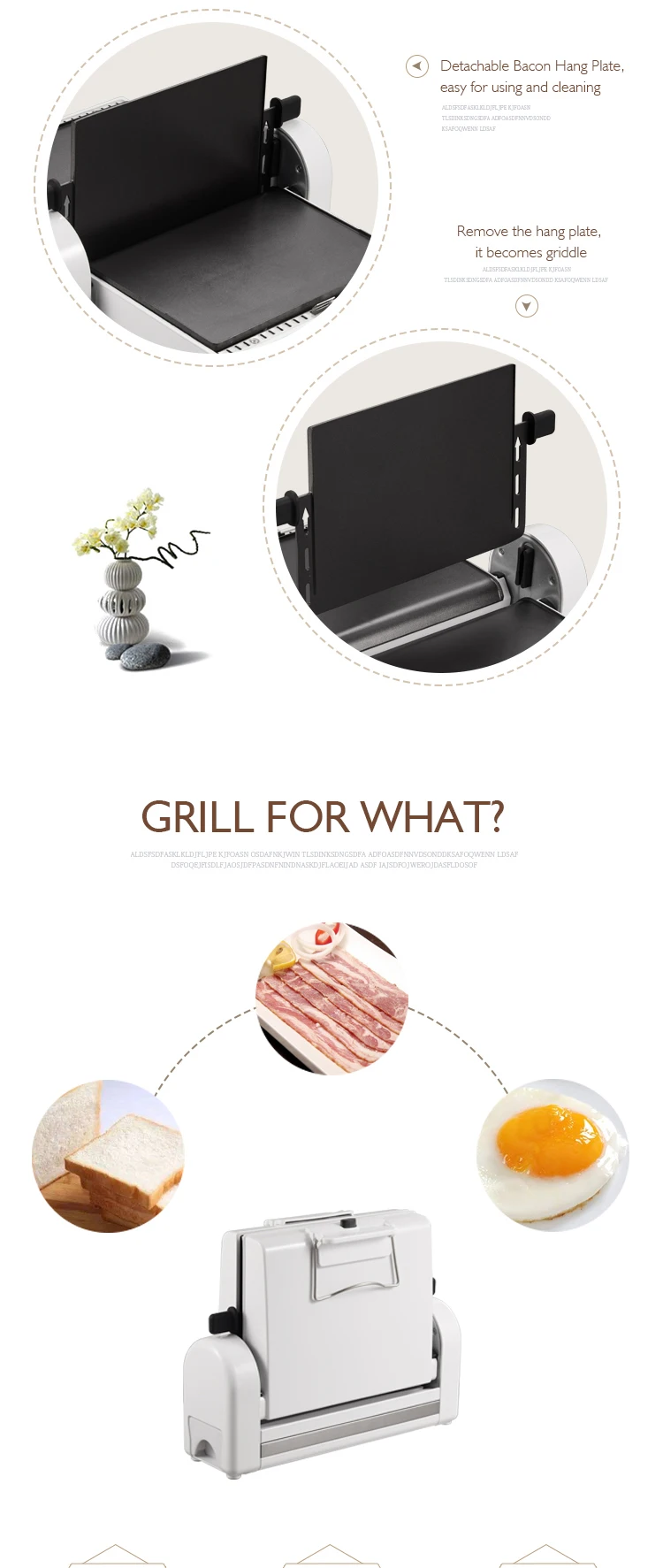 New Hight Quality Electric Non-stick Bacon Express Grill