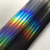 Black Holographic Chrome Vinyl Tile Sticker Architectural Vinyl Adhesive Decal Decor Film Car Wrap