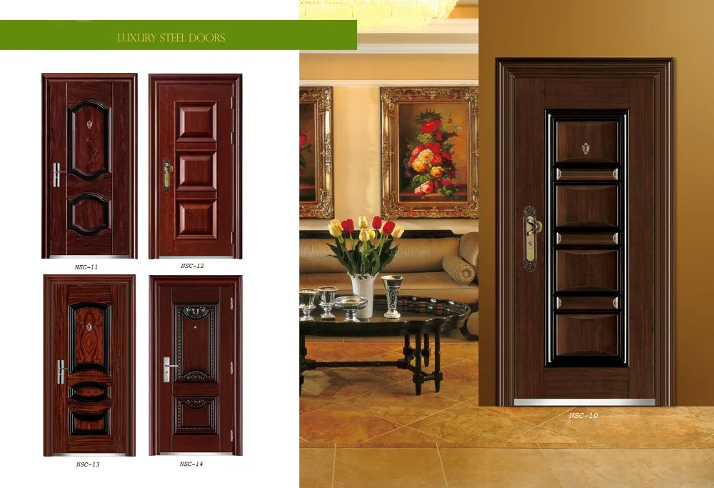 European Standard One And Half Doorleaf Steel Door Used Exterior Doors