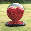 Yunnan Fancy Stabilized Preserved Rose Heart Forever Roses in Glass Gift for Girlfriend