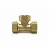 High quality Custom make Brass Tee with compression fittings