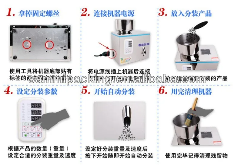 New machinery LCD 2-200g tea weighing machine,grain,seed,salt powder Particle packing machine