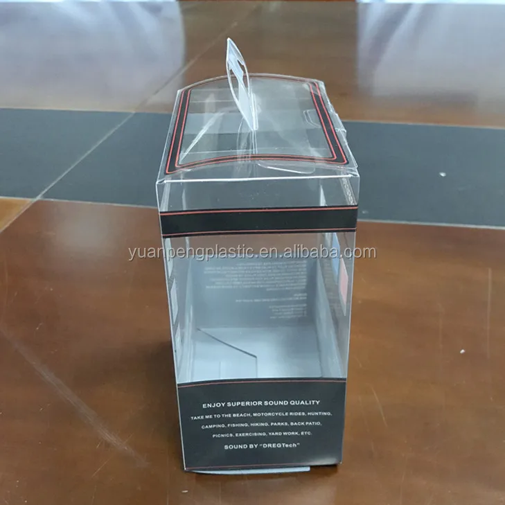 Full Color Printed Custom Size Pet Plastic Box With Auto Lock Bottom