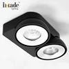 New flexible ceiling led lamps adjustable surface mounted spot light double and twin surface ceiling light