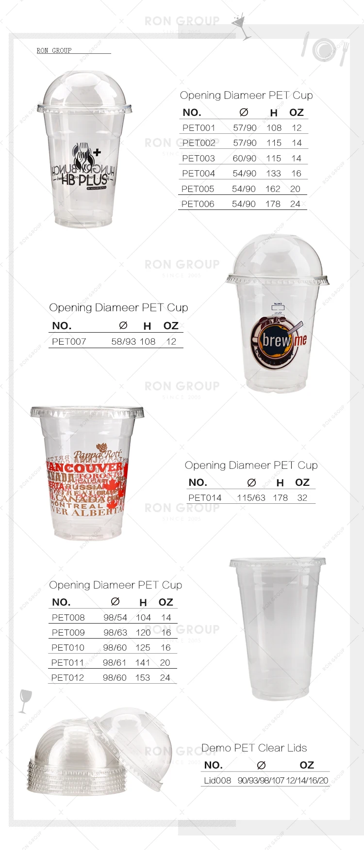 Restaurant supplier food grade boba milktea cups bubble tea cup disposable pp clear transparent plastic cups custom logo printed