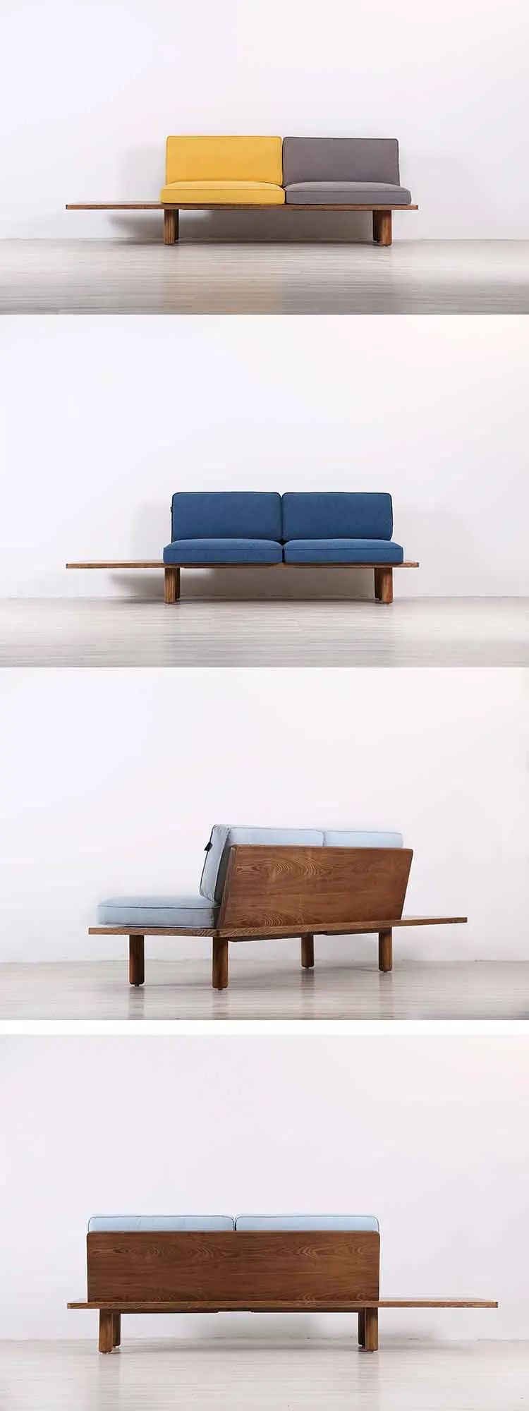 Image of modern wooden sofa sset and couches designs in fabric for sale