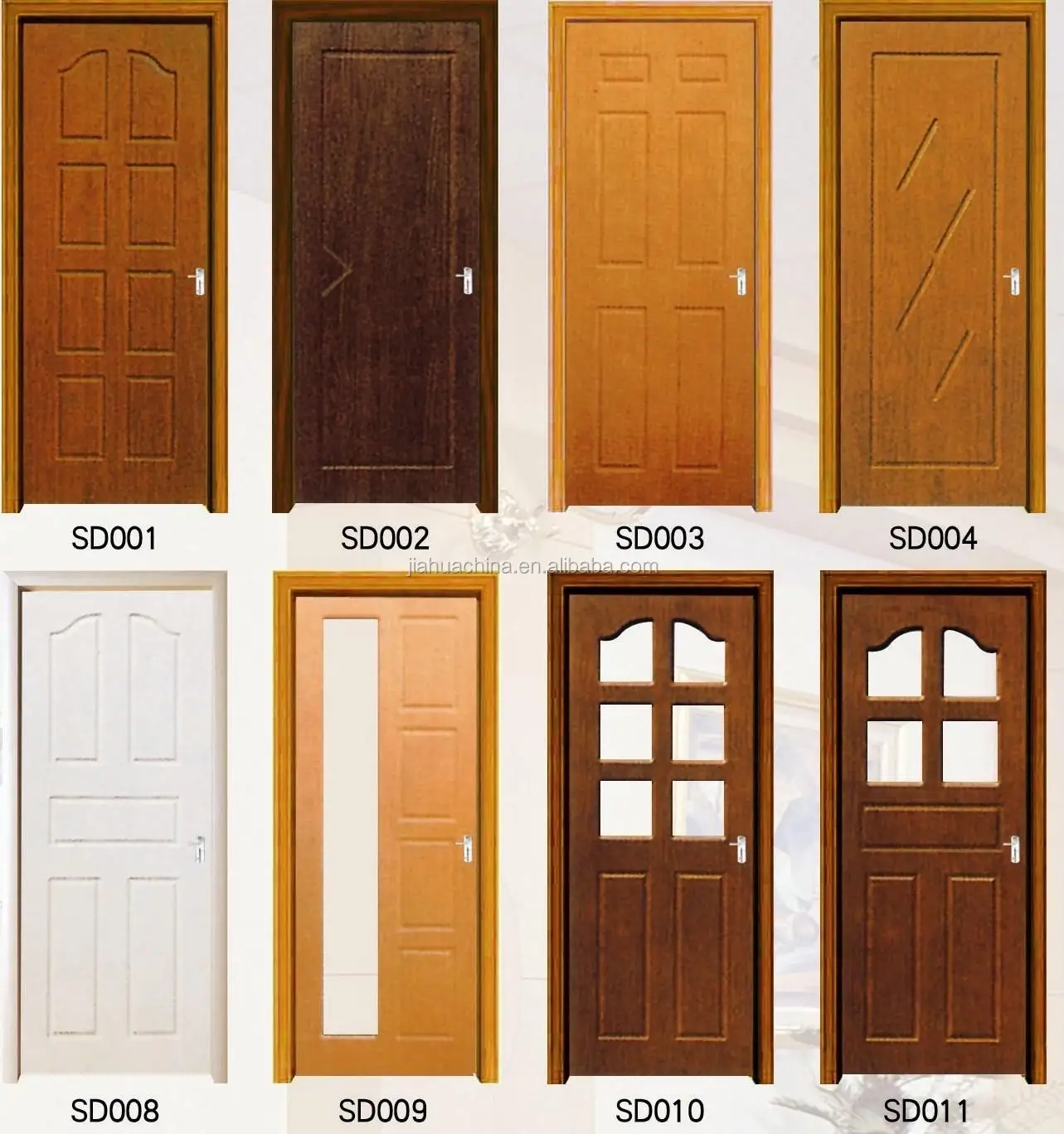 most popular simple design wood panel door design made in 