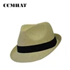 CKF16618 Natural Tiny Paper Straw Fedora Hats