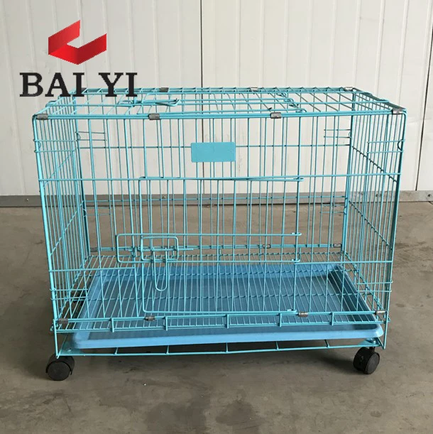 Dog Cage Crate Folding Kennel With Divider Pet Puppy Pen Abs Tray Dog Cage Crate Folding Kennel With