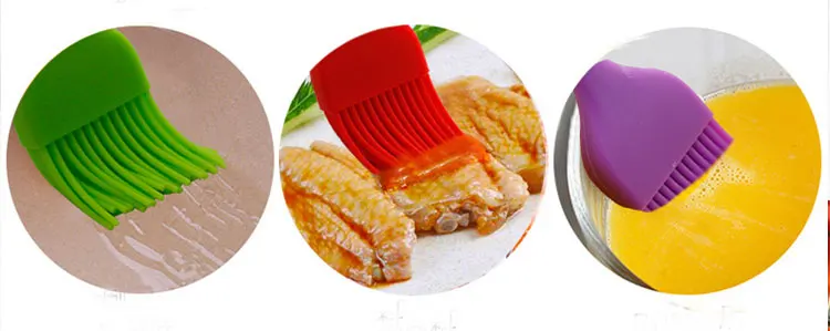 Cooking Crack in Kitchen P Silicone Pastry Basting Grill Barbecue Brush Silicone 