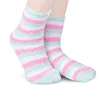 customized floor Winter warm polyester fleece Fluffy microfiber fuzzy Socks