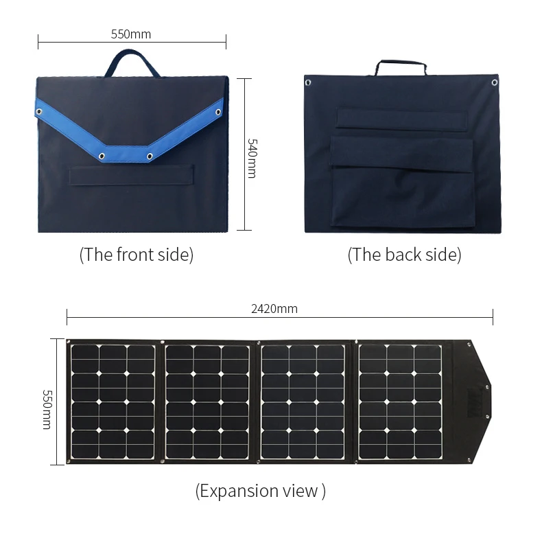 China Manufacturer 200W 18V Sunpower Portable Foldable Solar Panel For Camping Kits