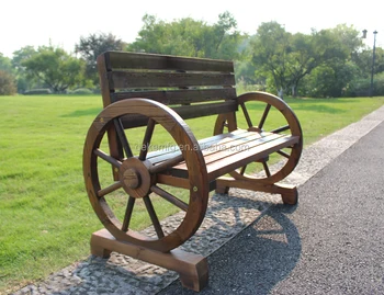 Garden Bench Patio Wooden Wagon Wheel Garden Bench Patio Wooden Wagon Wheel
