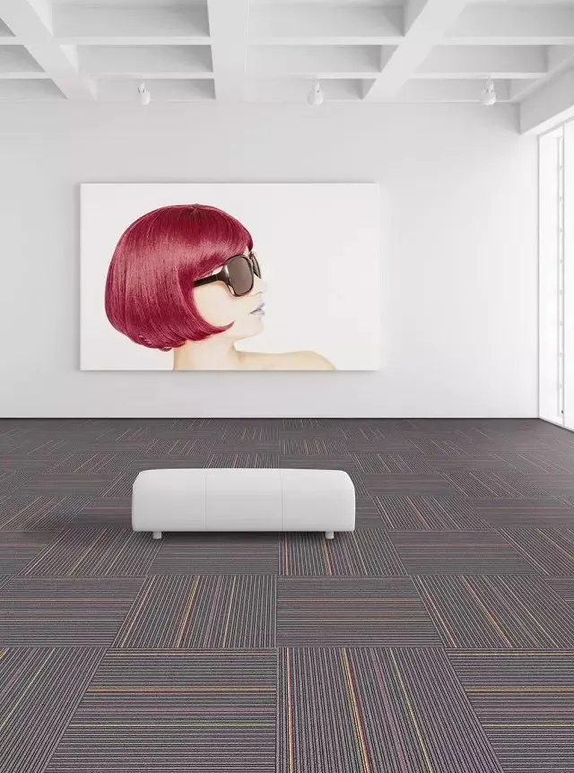 Dalle de moquette avec coussin support pour bureau, non tissé ... Fabriquer tapis avec moquette