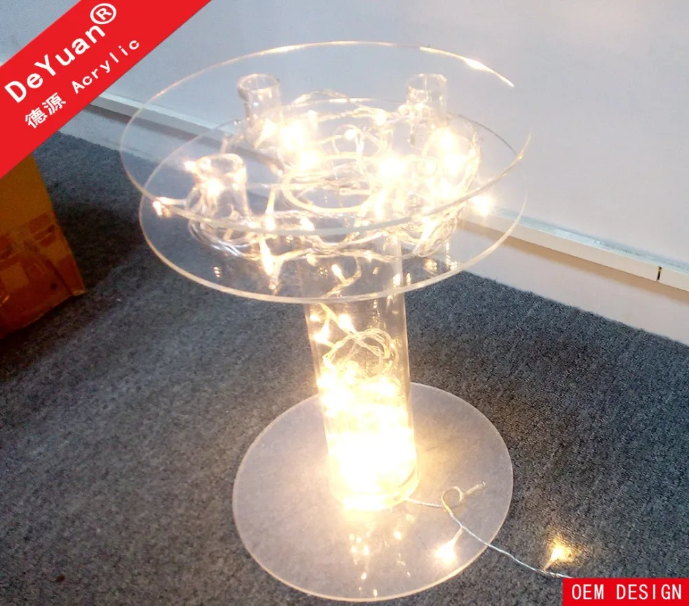 Custom Acrylic Cake Stands With Led Lights Dessert Cupcake