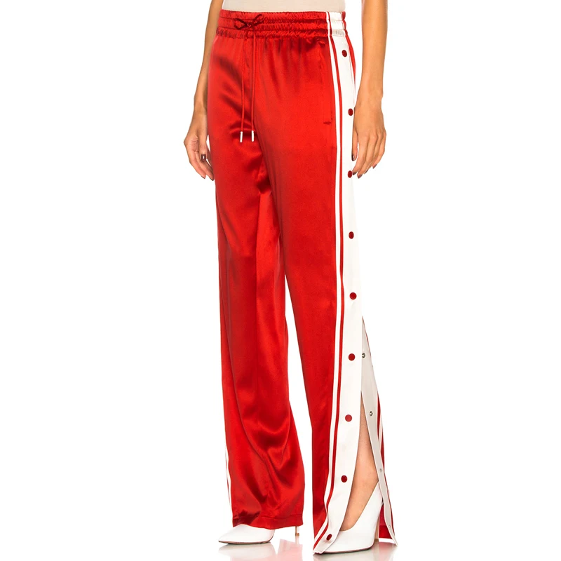 button side track pants