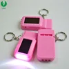 Plastic Led Solar Keychain Whistle Led Keyring Torch