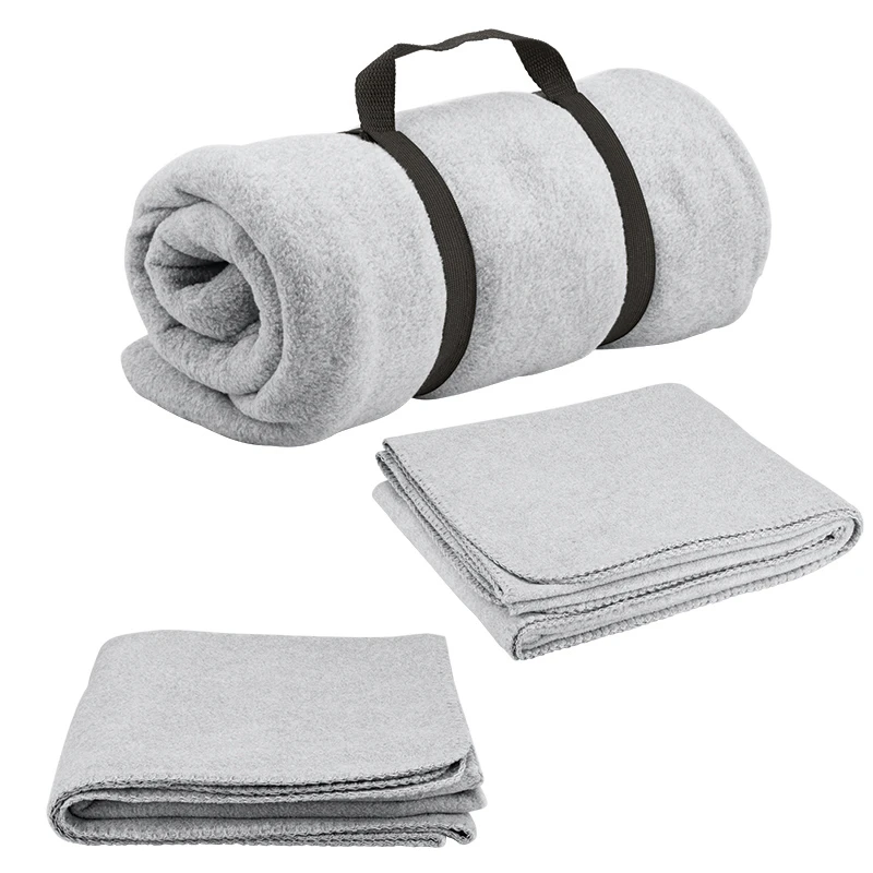 Wholesale Easy To Carry Portable Roll Up Polar Fleece Travel Throw ...