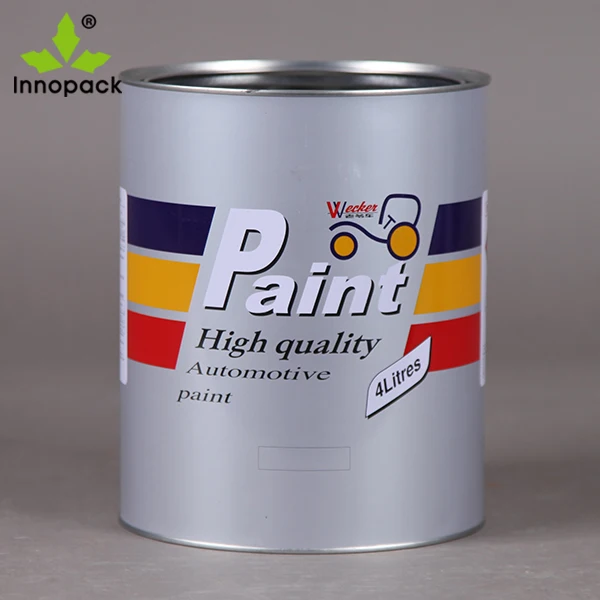 4l / 1 Gallon Round Chemical Oil Paint Metal Tin Can With Tight Triple Lid Buy 4l Tin Can,1