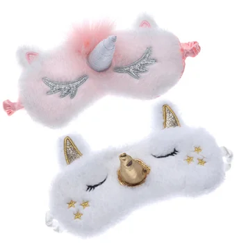 Lucu Unicorn Tidur Penutup Mata Kartun Blindfold Eye 