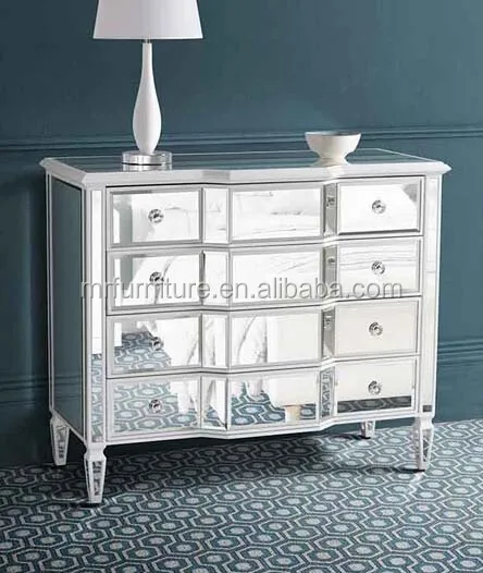 Leonore Bedroom Glass Mirrored Dresser Table Buy Mirrored