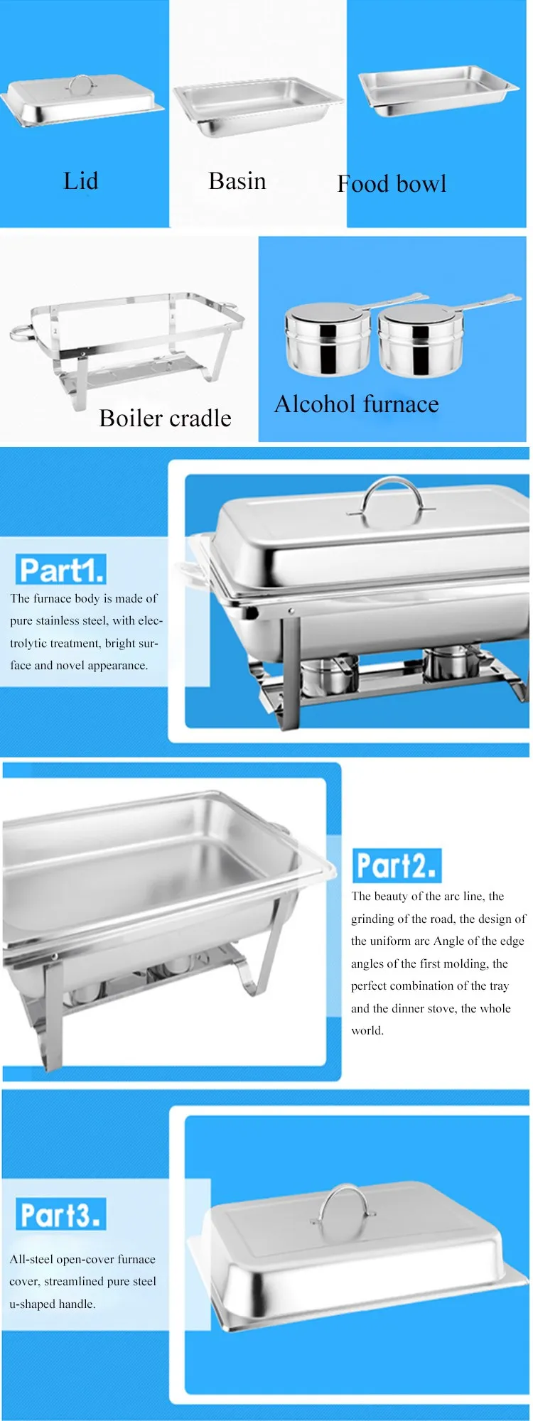 Hotel Restaurant Food Warmers Buffet Chafing Dish Buffet Warmers - Buy