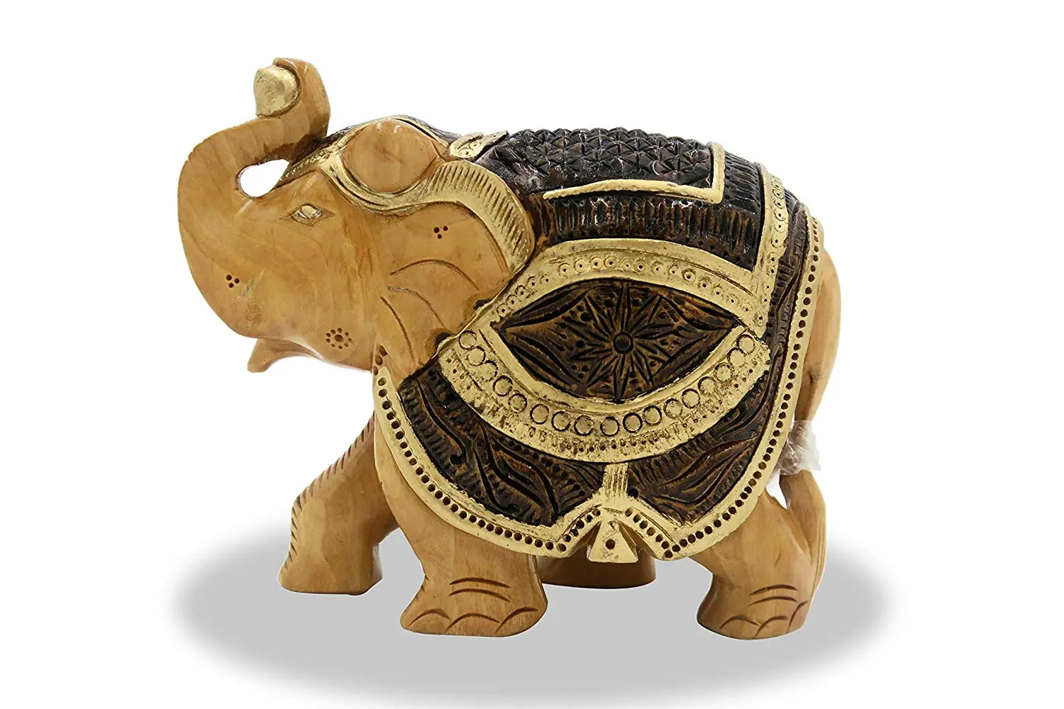 Craftvatika metal Painted pair Elephant figurine Lucky Trunk Up Elephant Animal Decor statue Thai Elephant statue