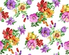 TOLO Color Flower Pattern Printing Silk Chiffon Fabric White Background Polyester Chiffon Fabric