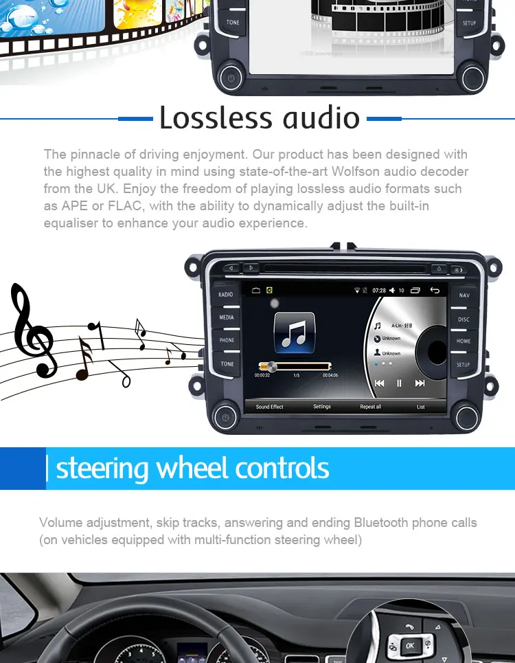 Car Stereo System Audio Player With Bluetooth Touch Screen Car Stereo