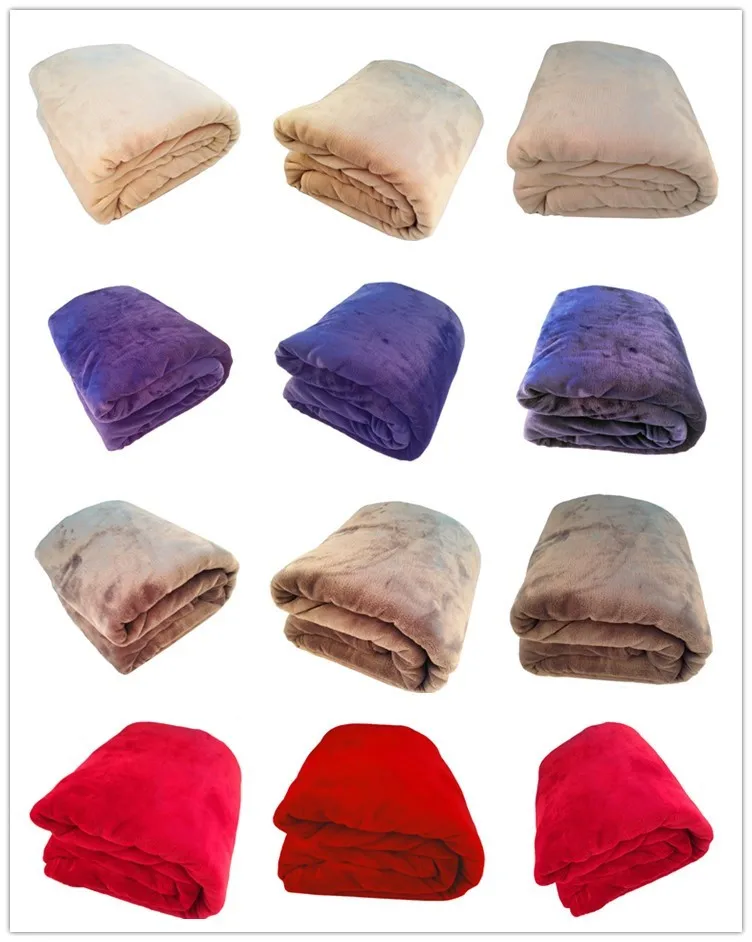 Chinese Supplier Wholesale Purple Fleece Blanket Super Soft Velvet