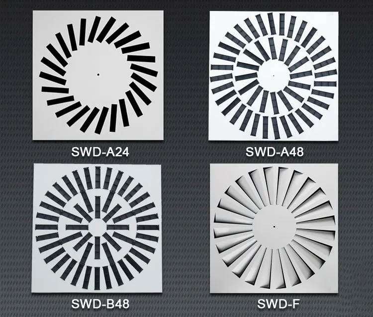 Вихревой диффузор. Воздухораспределители вихревые регулируемые ВВР. Swirl Diffuser.