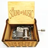 Wooden Custom Sound Of Music Hand Crank Mini OEM Music Box