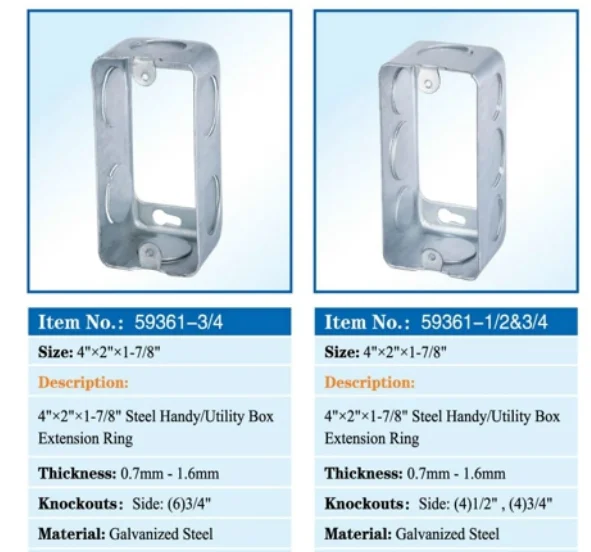 Ul Listed 1gang Handy Electrical Junction Box Extension Ring Buy Electrical Junction Box