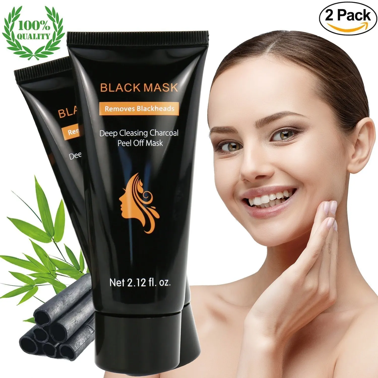 2018 Upgraded 2 Packs Blackhead Remover Mask, Face Blackhead Mask for Removing Blackead, Charcoal Blackhead Remover Mask for Nose and Body, Best Charcoal Peel Off Blackhead Remover Mask
