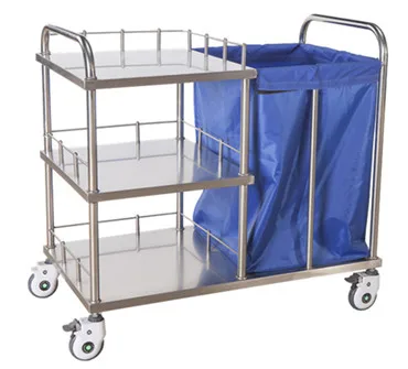Medical waste trolley cart in hospital mobile nursing crash trolley cart