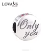 Only You Word Customized Charm Bracelets Wholesale 925 Silver Slide Bracelet Charms YZ181