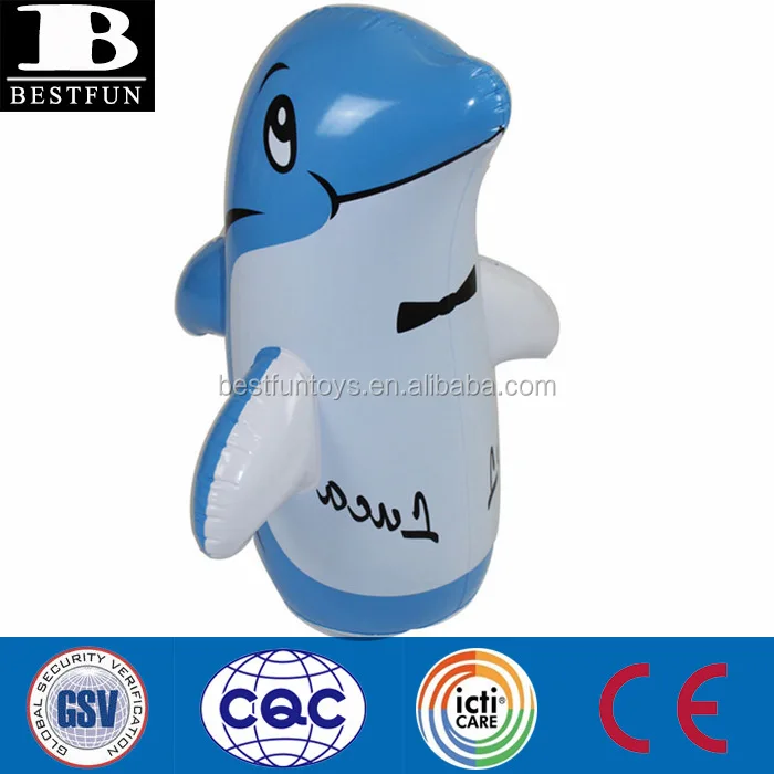 Custom Pvc Inflatable Santa Tackle Buddy Tumbler Bop Bag Durable