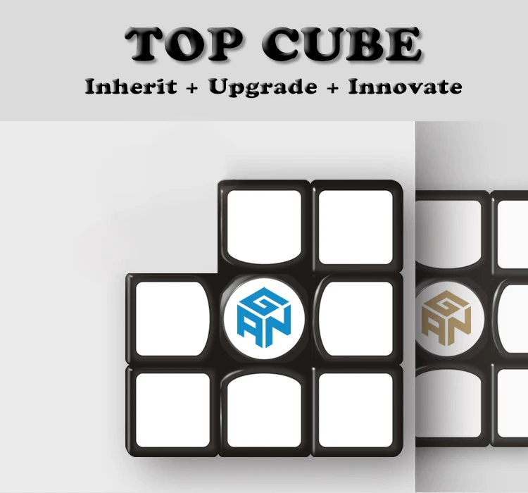 Cubo de Rabie Cubo Mágico Mestre Registro Velocidade Competição Profissional Preto n Branco Clássico Gan 356 ar 7 Cubos mágicos