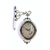 old style big wooden wall double faced clock