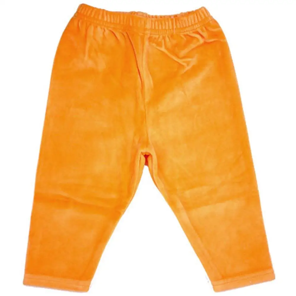 orange velour pants