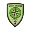 Custom Woven Labels For Clothing Merrow Border Shoulder Patch For Uniform