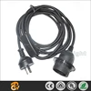 SAA Plug Cord Set Fabric Textile Wire and Cable With Plastic Lamp Holder E27 With Switch