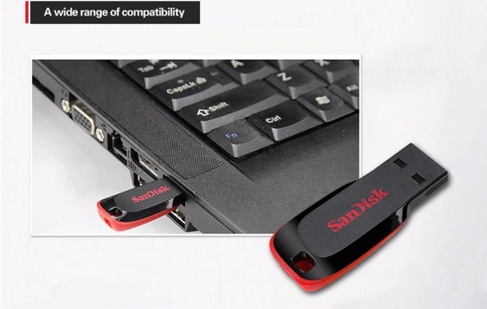 100% Original SanDisk CRUZER BLADE USB FLASH DRIVE CZ50 USB 2.0 128G 64G 32G 16G 8G 4G mini Pen Drive PenDrive