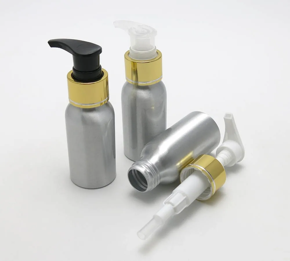 50ml Aluminum Small Shampoo Bottles,50 Cc Sliver Body Lotion Bottle