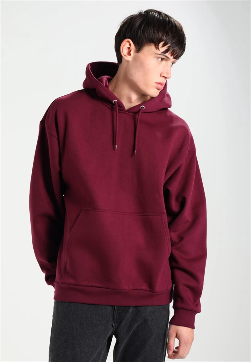 men maroon hoodie