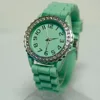 good sell geneva silicone watch dress woman watch green wrist watch